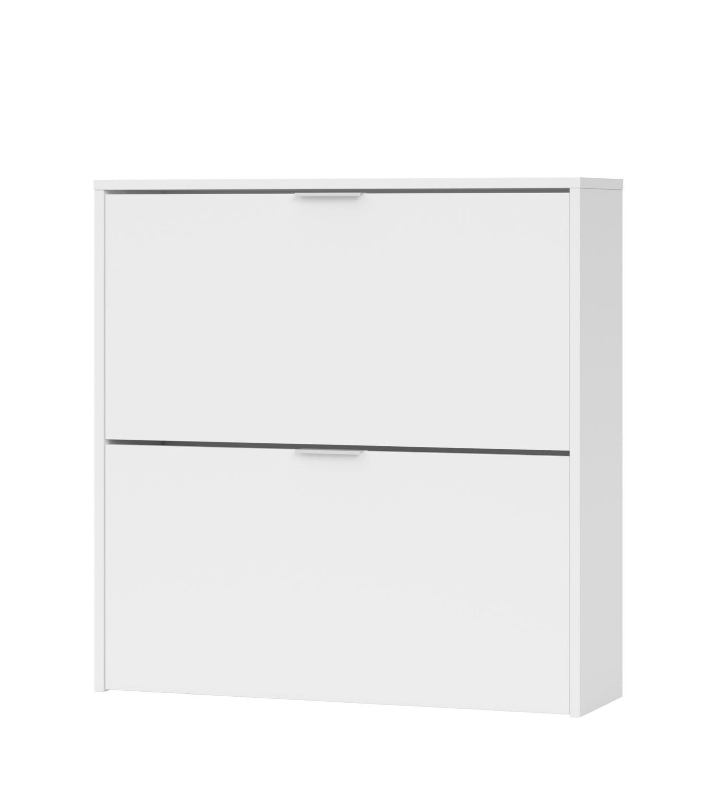 Belix White 2-Drawer Shoe Cabinet - Compact Storage