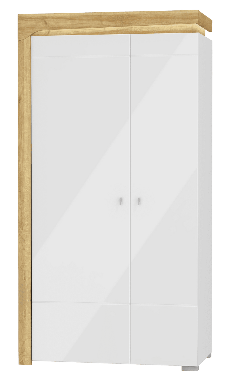 Wenor Oak & White Wardrobe - LED Lights