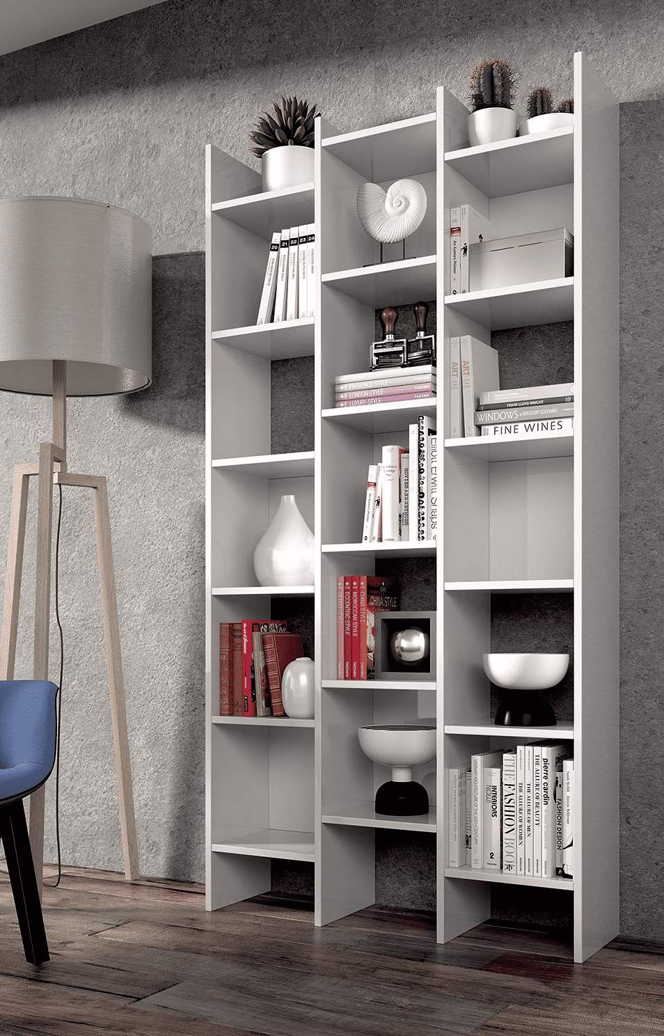 Norus Modern Cadiz Bookcase - Storage Shelf
