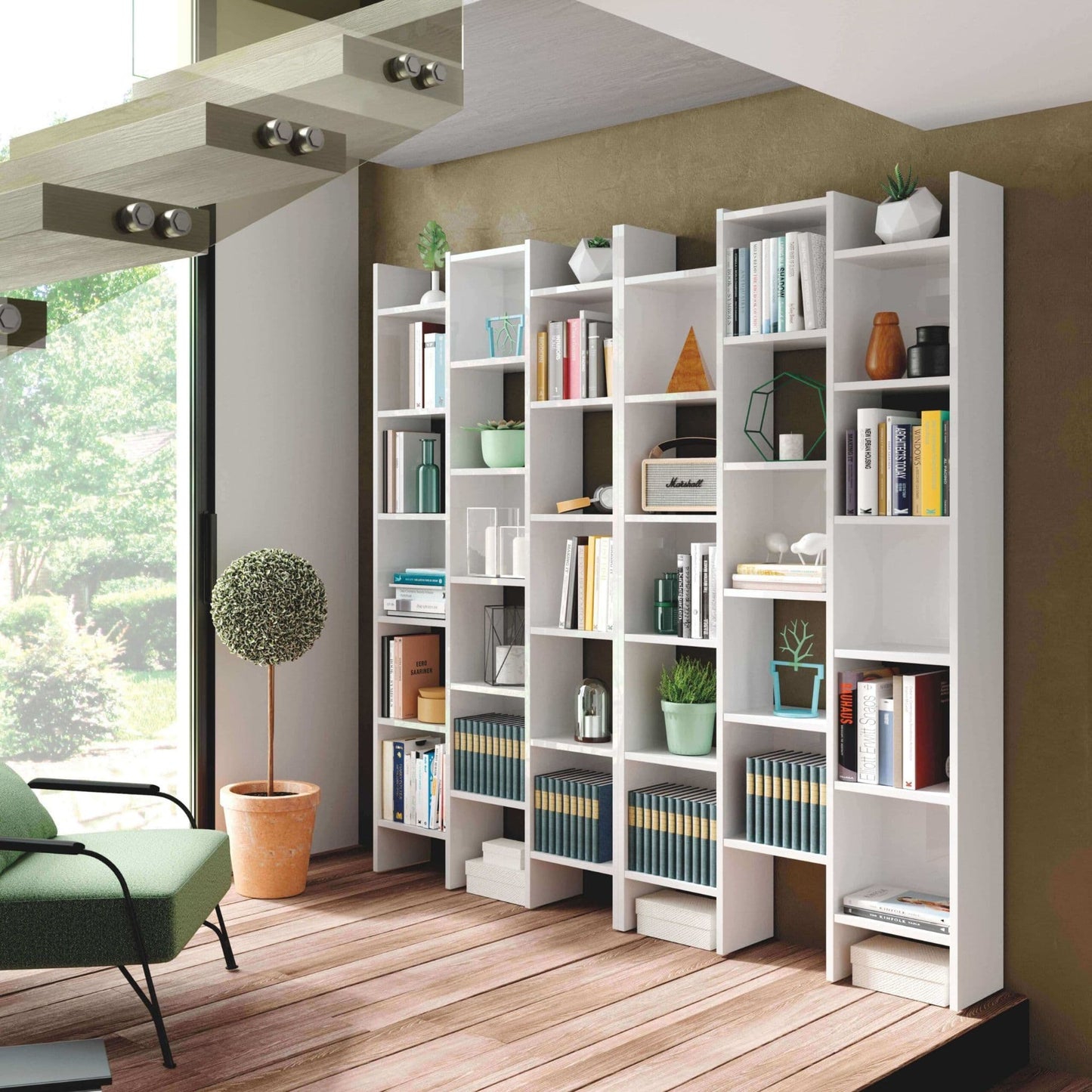 Norus Modern Cadiz Bookcase - Storage Shelf