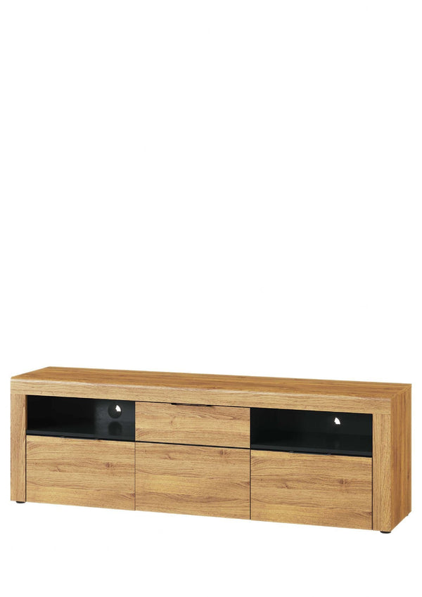 Darion Oak TV Cabinet - 2 Drawer Storage