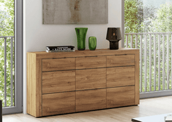 Garis Oak Sideboard - 3 Drawer Storage
