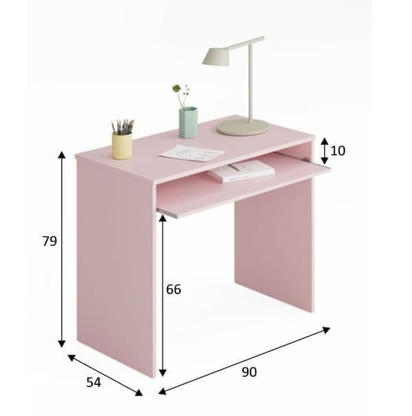 Toral Pink Computer Desk - Compact Office