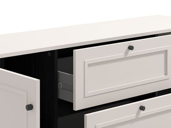 Alis Cashmere Taupe Sideboard - Panelled Design