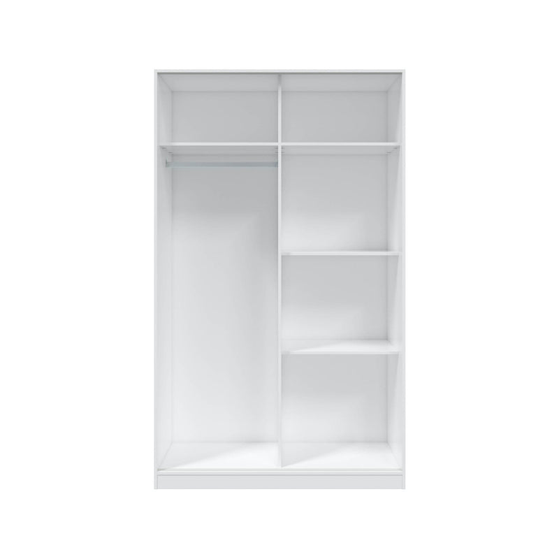 Ralix White Sliding Wardrobe - 2 Door, 120cm