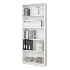 Ilum White Bookcase - Large Storage Shelf