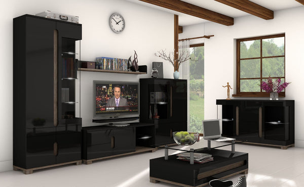 Ulor Black Gloss TV Unit - Modern Design