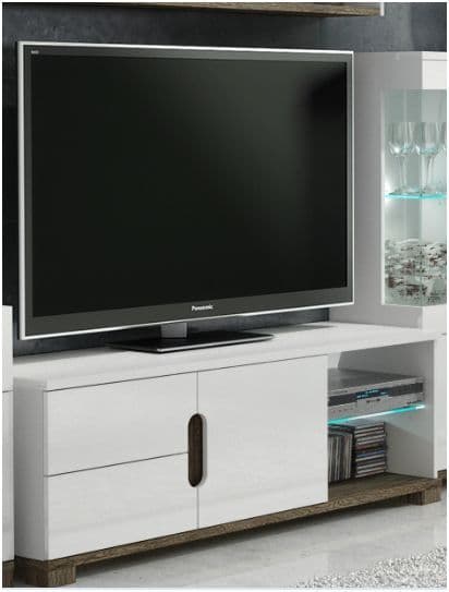 Maral White Gloss TV Unit - Stylish Entertainment