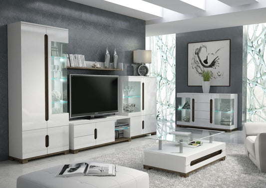 Maral White Gloss TV Unit - Stylish Entertainment