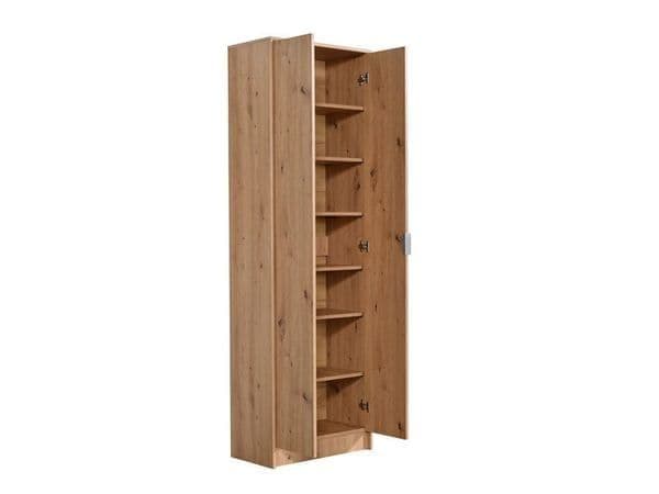 Ralen Oak Shoe Cupboard - Tall Storage
