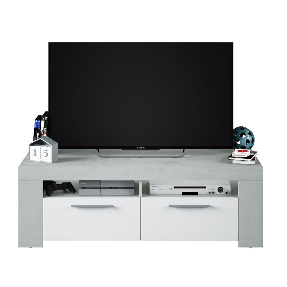 Noror White & Grey TV Cabinet - Entertainment Unit