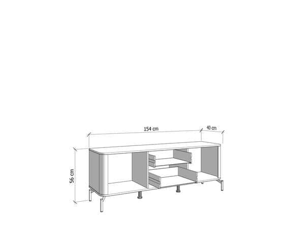Wenum Cashmere & Oak TV Unit - 154cm