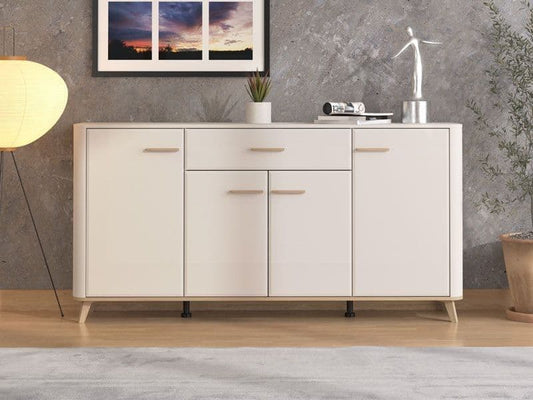 Kelar Cashmere & Oak Sideboard - 4 Door, 180cm