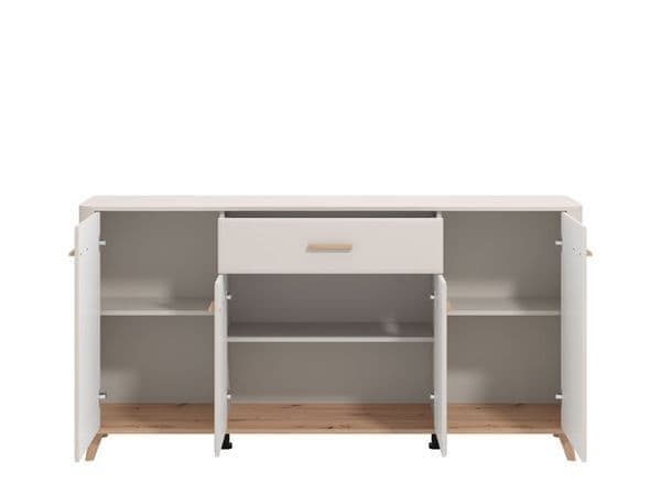 Kelar Cashmere & Oak Sideboard - 4 Door, 180cm