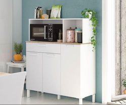 Peris White & Oak Kitchen Cupboard - 3 Door