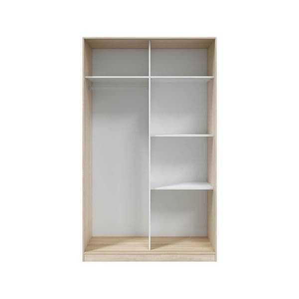 Elil White Sliding Wardrobe - 2 Door, 120cm