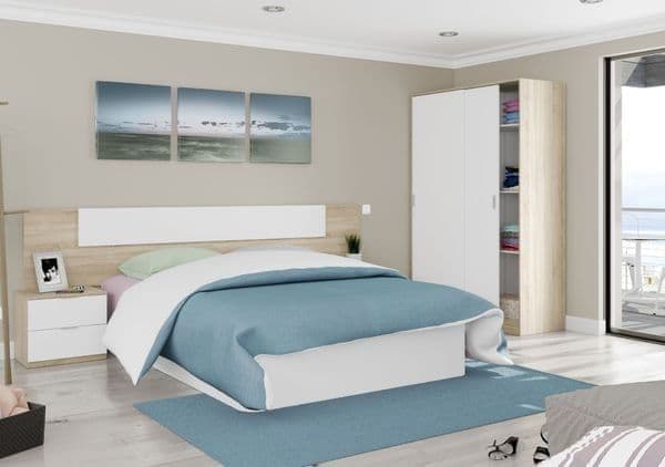 Elil White Sliding Wardrobe - 2 Door, 120cm