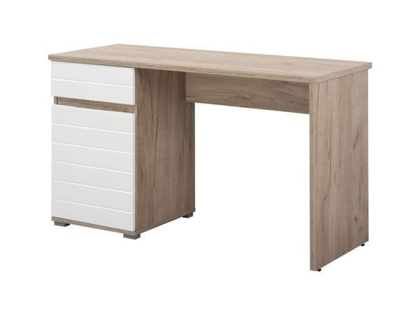Daras Oak & White Desk - Gloss Finish