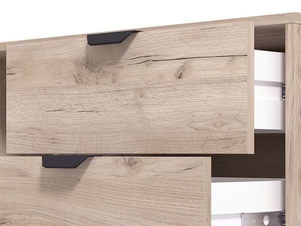 Maris Grey Oak TV Unit - Slatted Design
