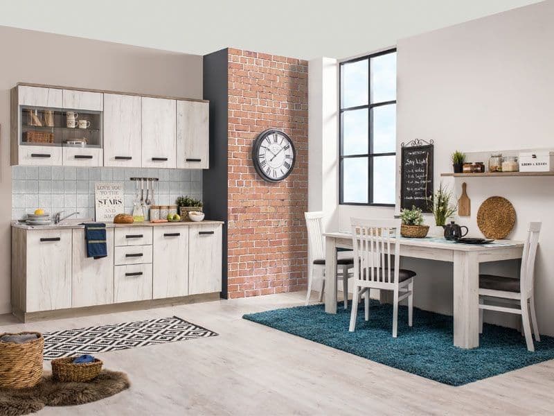 Orin White & Oak Kitchen Unit - Modern Storage