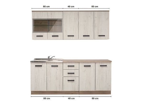 Orin White & Oak Kitchen Unit - Modern Storage