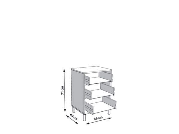 Oren Cashmere & Oak Bedside Table - Modern