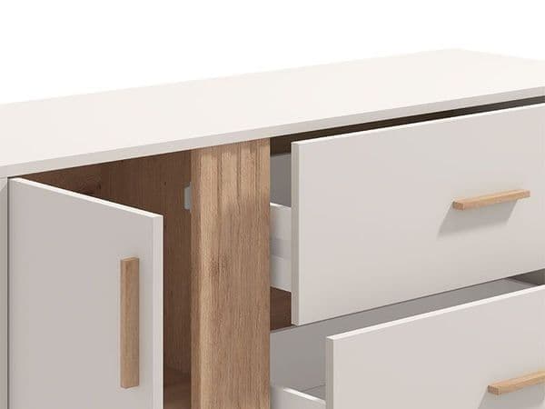 Quinion Cashmere & Oak Chest of Drawers