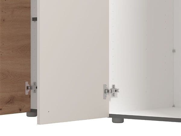 Kelion Cashmere & Oak Wardrobe - 5 Door, Mirrored