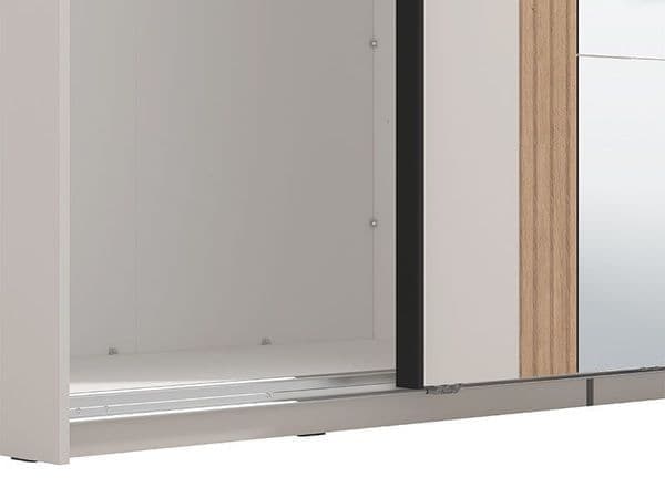Jaros Cashmere & Oak Sliding Wardrobe - 220cm