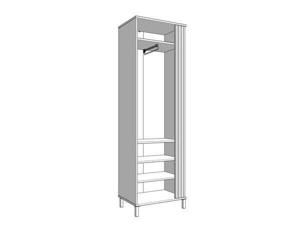 Ilas Cashmere & Oak Slim Wardrobe - Narrow