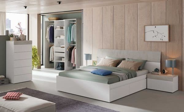 Darar Grey & White Open Wardrobe - Large