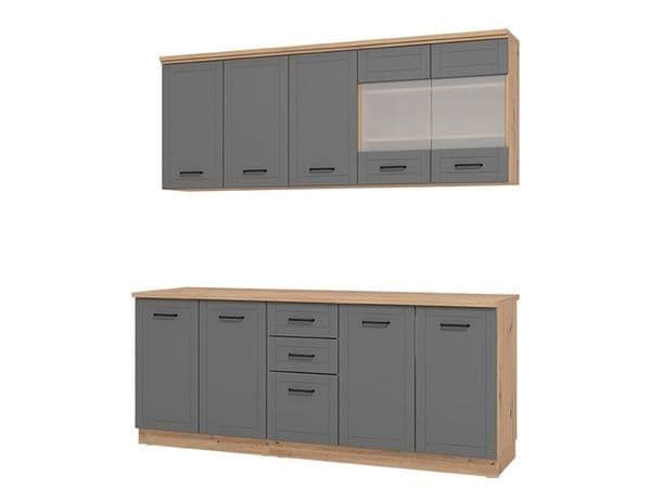 Maril Graphite Grey Kitchen Unit - 200cm