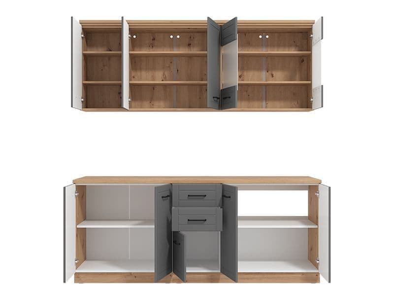 Maril Graphite Grey Kitchen Unit - 200cm