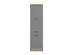 Vorur Grey & Oak Larder Unit - 3 Door, 60cm