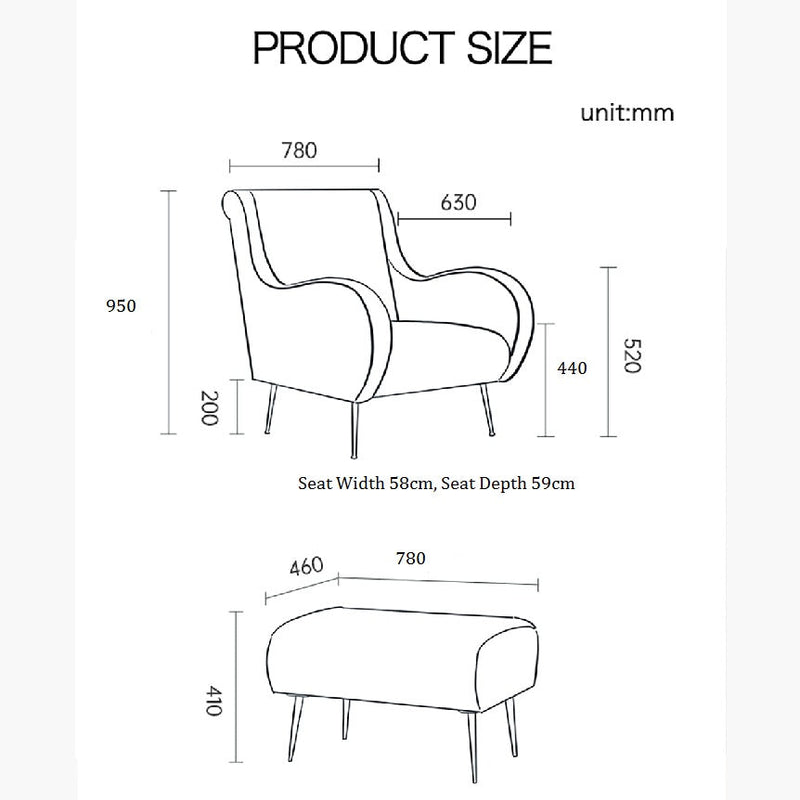 INS3 Armchair, Velvet