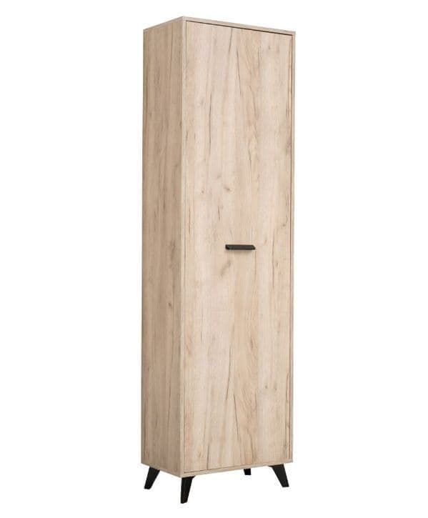 Daris Oak Slim Wardrobe - Space-Saving
