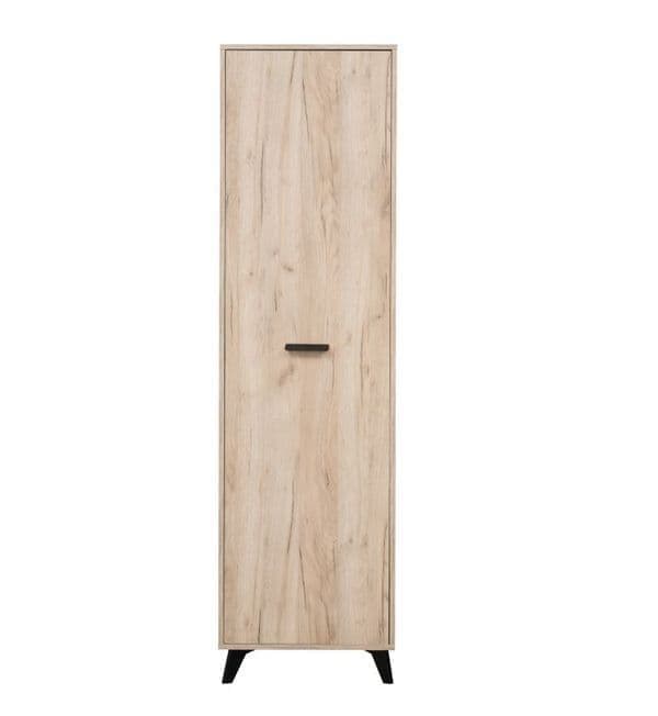 Daris Oak Slim Wardrobe - Space-Saving