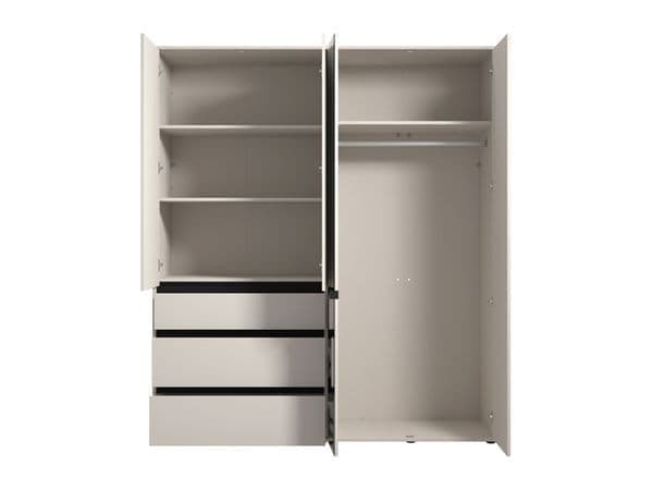 Ulion Cashmere Mirrored Wardrobe - 4 Door