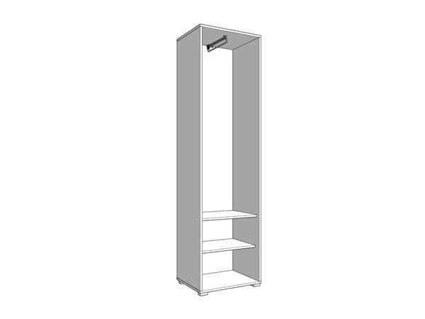 Garas Oak Slim Wardrobe - Slatted Design