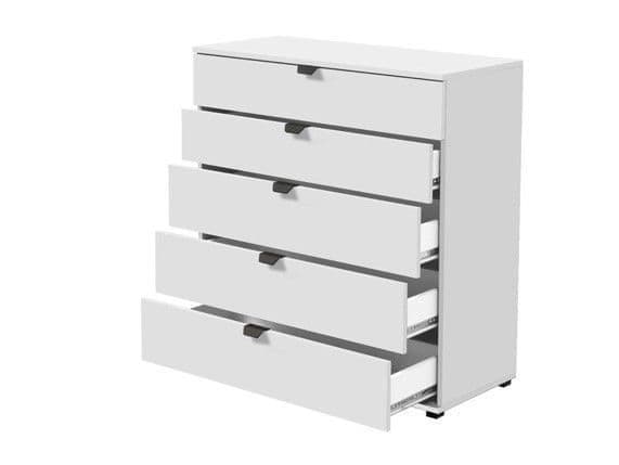 Xanel White 6-Drawer Chest - Wide Storage