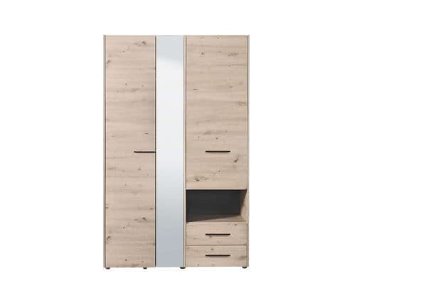 Voreth Grey Oak Wardrobe - 3 Door