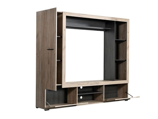 Kelon Grey Oak TV Cabinet - Wall Unit