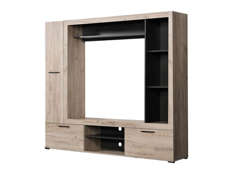 Kelon Grey Oak TV Cabinet - Wall Unit