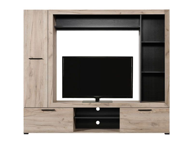 Kelon Grey Oak TV Cabinet - Wall Unit