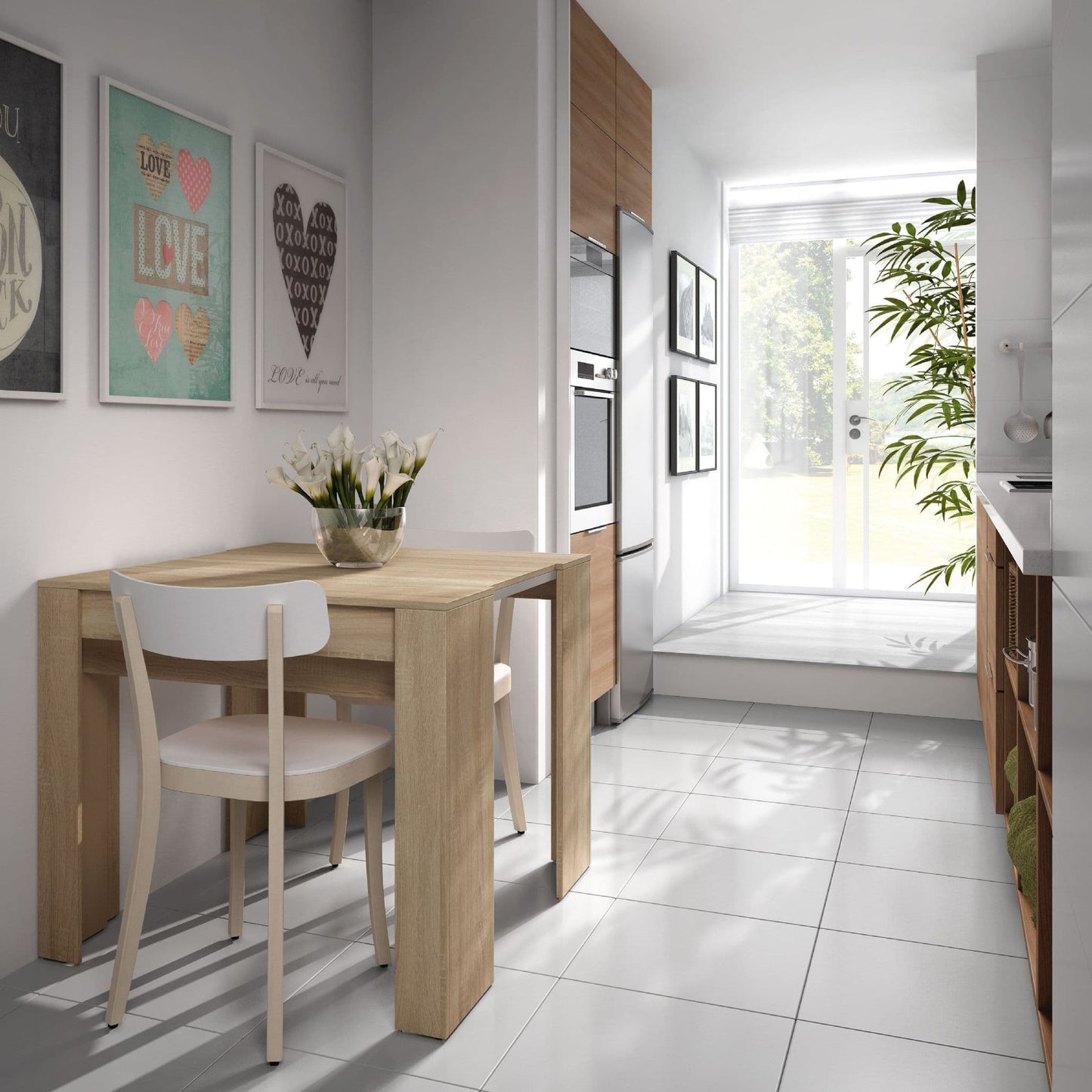 Darix Oak Extending Dining Table - Expandable