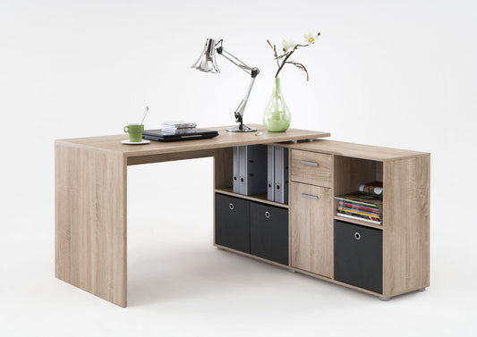 Corus Oak Corner Desk - Flexible Office