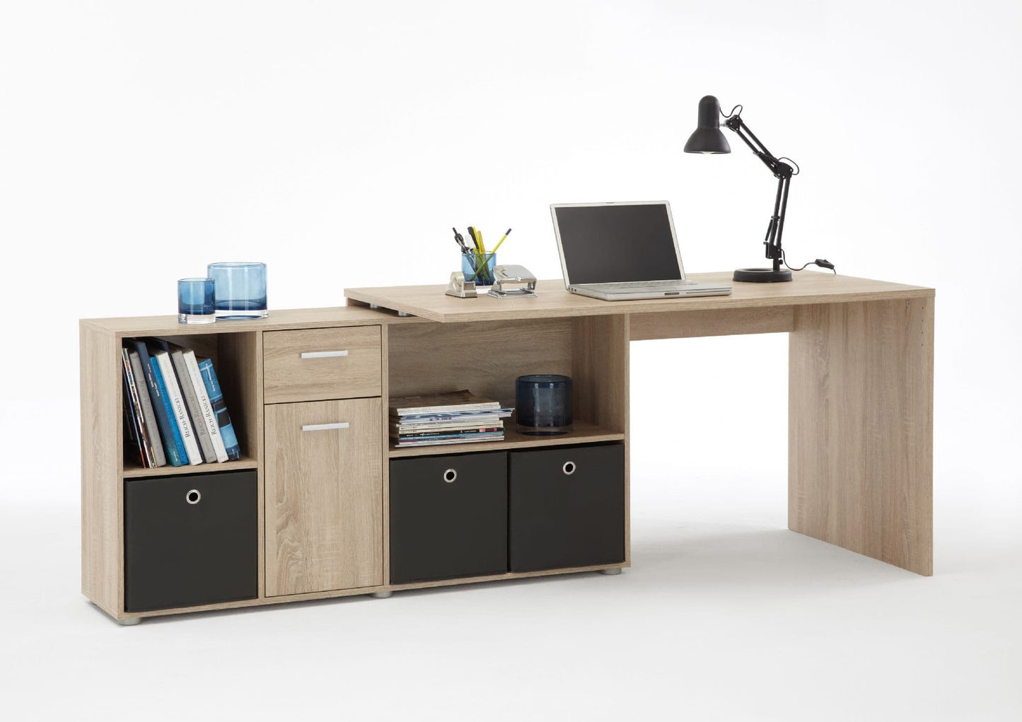 Corus Oak Corner Desk - Flexible Office