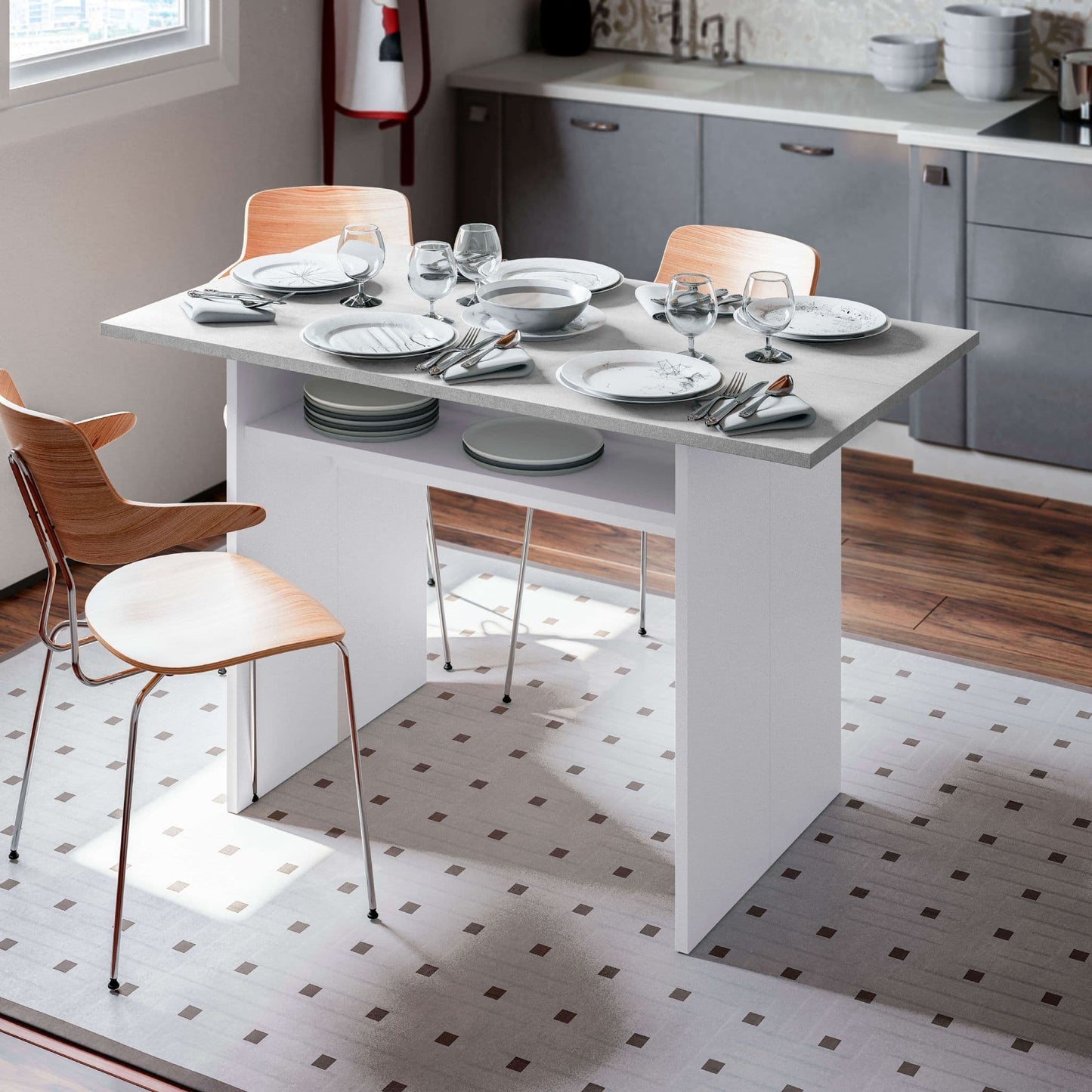 Seleth Extending Breakfast Table - Space-Saving
