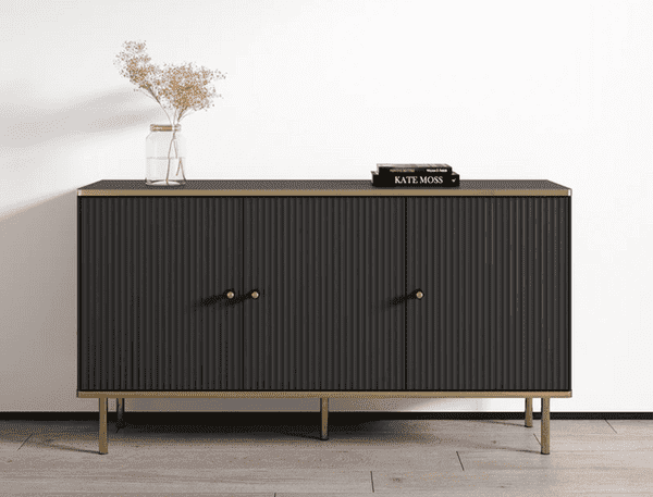 Daran Black & Gold Sideboard - 3 Door
