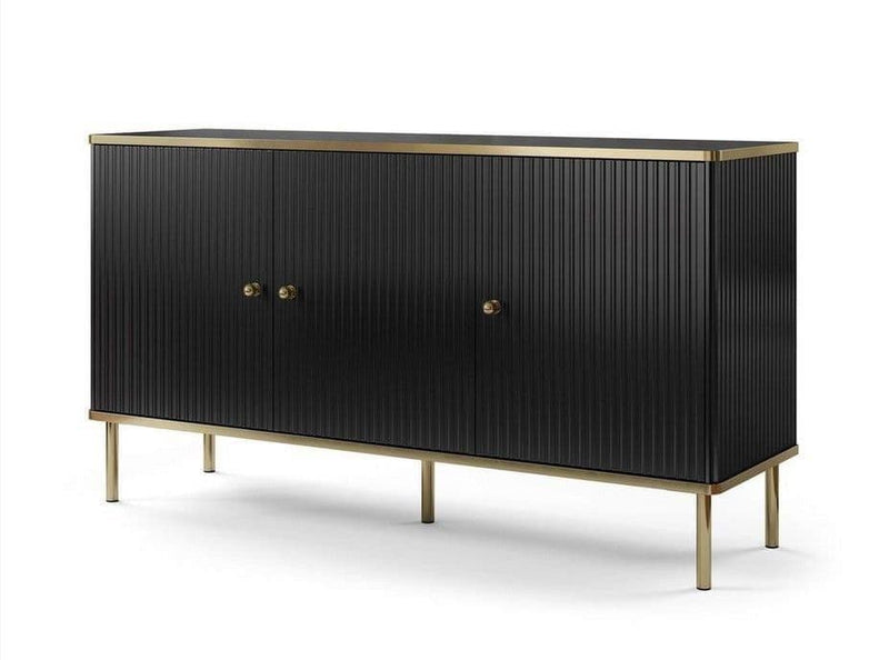Daran Black & Gold Sideboard - 3 Door